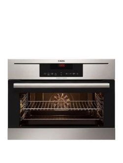 Aeg Kp8404021M Compact Electric Built-In Single Oven - Stainless Steel